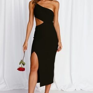 Hello Molly Travel Through Midi Black Dress! New with tags! Size XS!